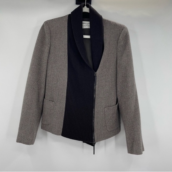 Max Mara lana virgin wool cashmere zipper jacket/blazer size 8 - Picture 4 of 10